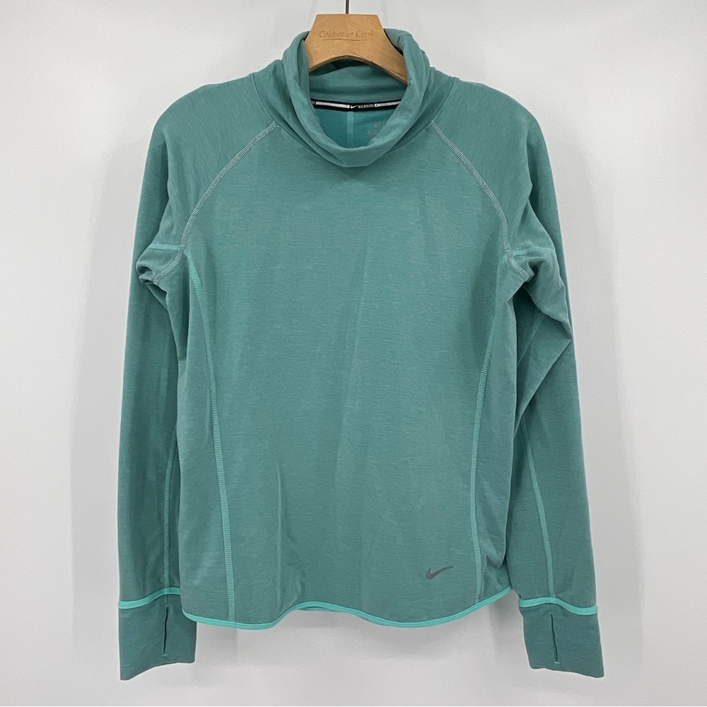 Nike Element Cowl neck Long Sleeve Reflective Running Shirt Size Medium B15